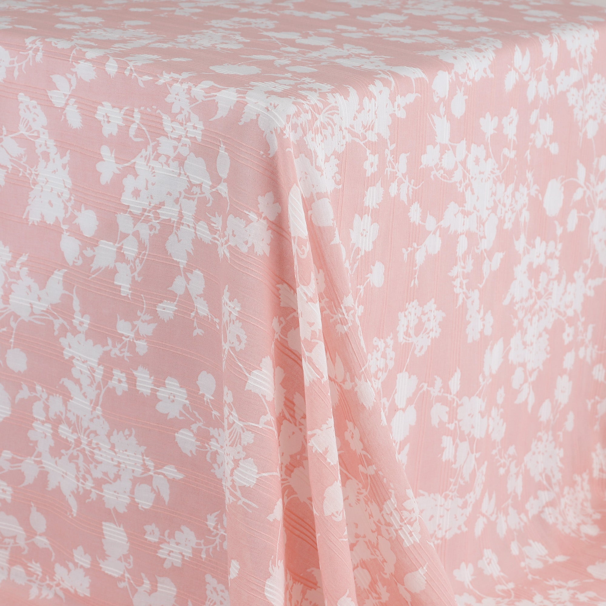 Floral Woven Stripe Cotton Muslin - Cherry Blossom