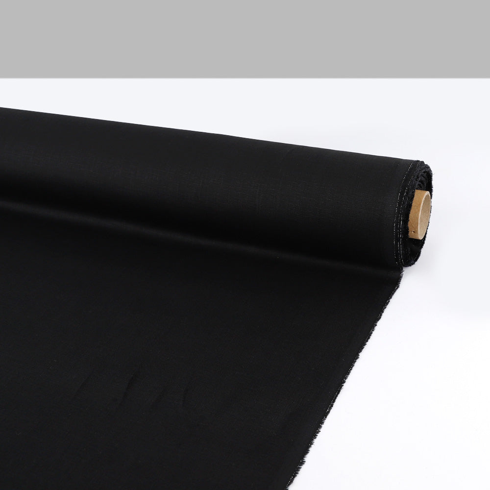 Plain Weave Linen - Black
