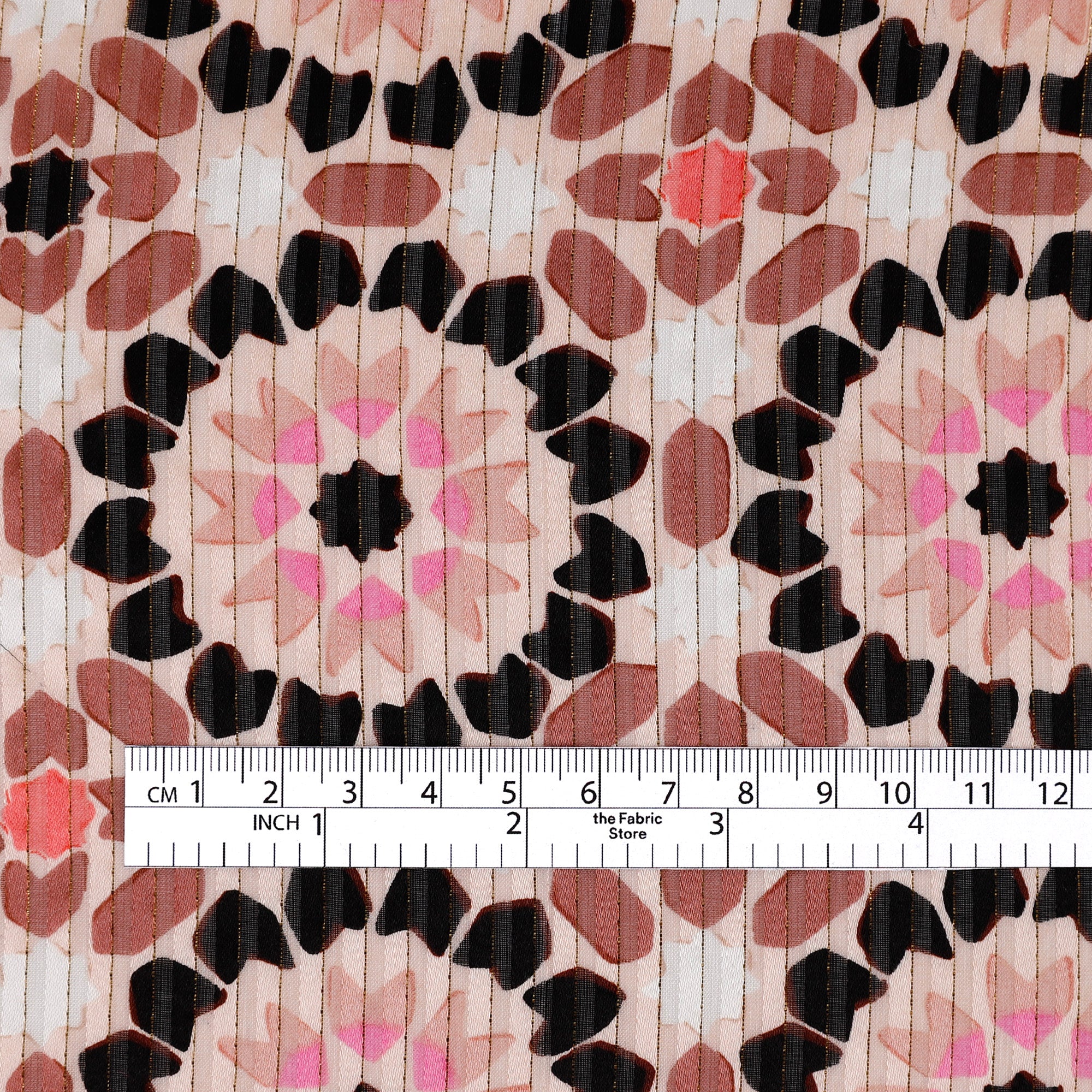 Metallic Stripe Kaleidoscope Silk - Shell