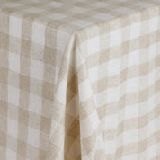Gingham Viscose/BCI Cotton - Almond