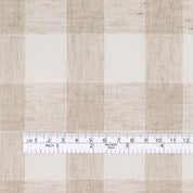 Gingham Viscose/BCI Cotton - Almond