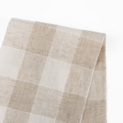 Gingham Viscose/BCI Cotton - Almond
