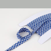 Small Gingham Cotton Bias Binding - True Blue