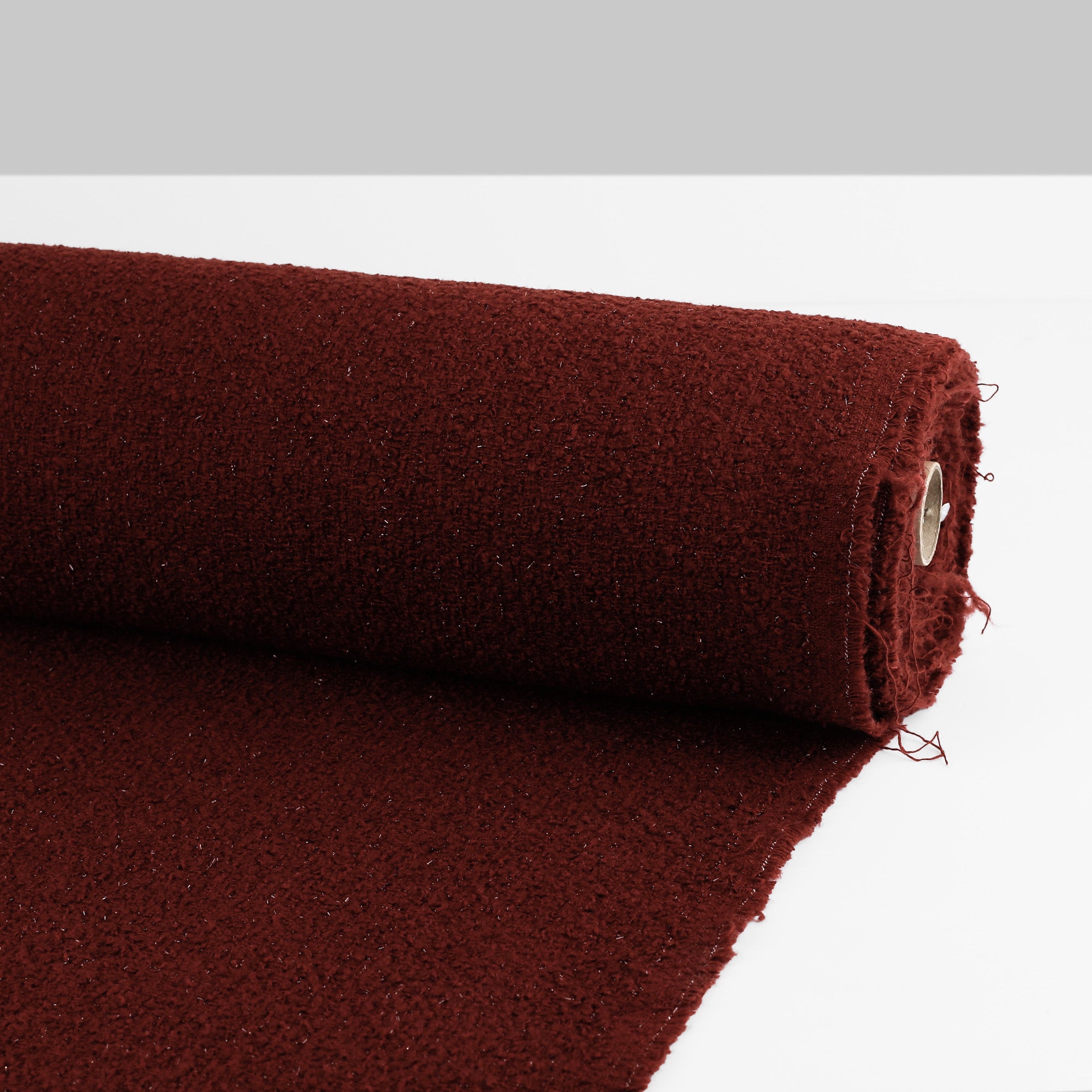 Wool Blend Shimmer Tweed - Carmine
