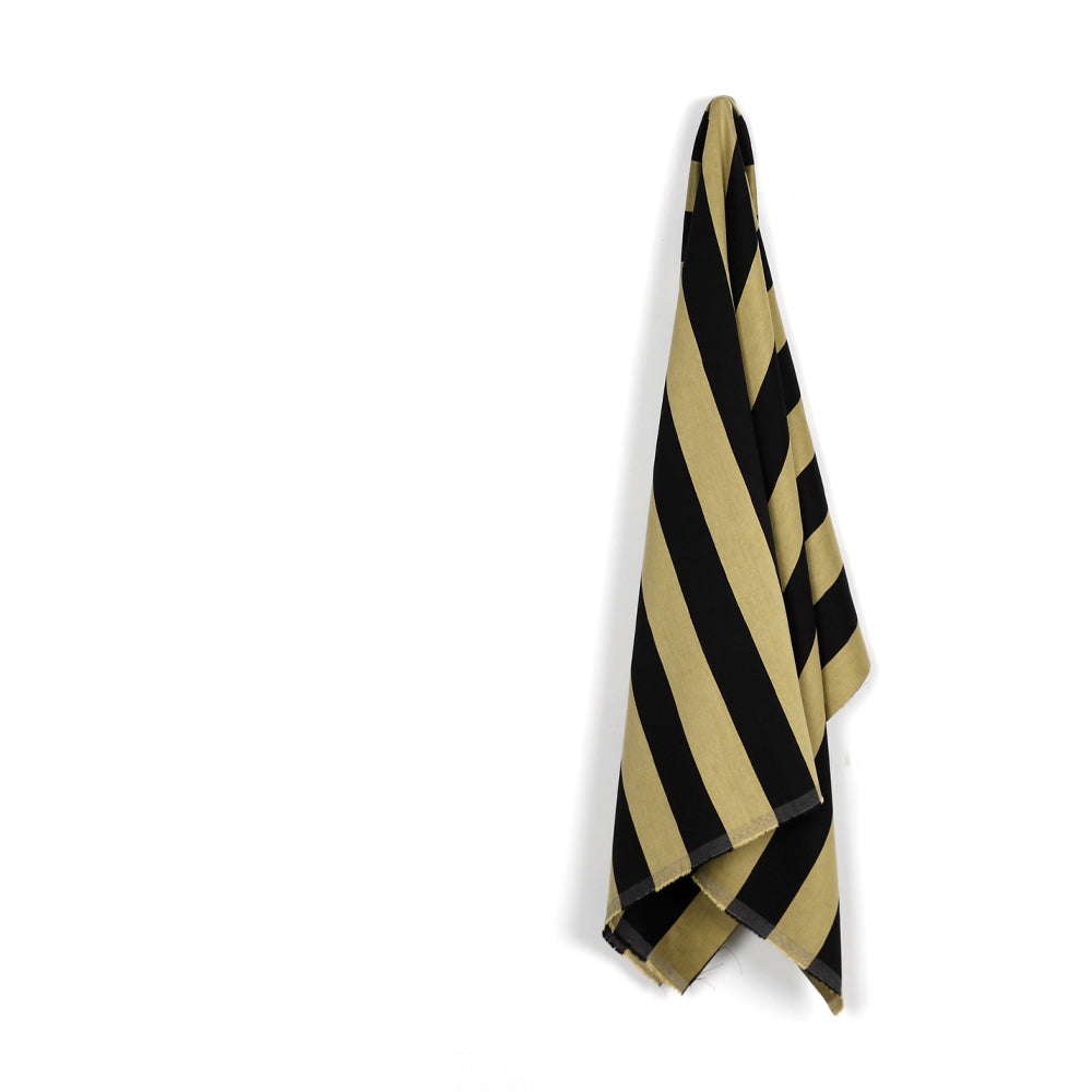 Bold Stripe Linen / Viscose - Bamboo Shoot