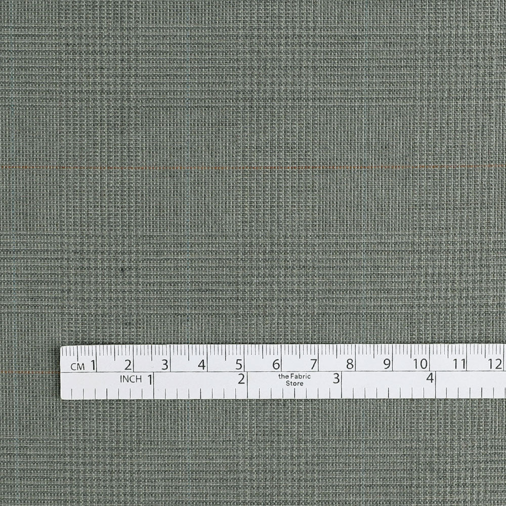 Prince Of Wales Check Poly / Wool Suiting - Moth