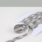 Gingham Cotton Bias Binding - Grey