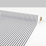 Ottoman Stripe Shirting - Black / White