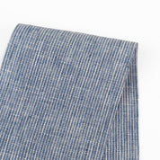 Hairstripe Midweight Linen - Indigo