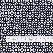 Semicircle Spot Cotton - Navy / White