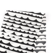 Pelta Stripe Viscose Crepe - Black / White