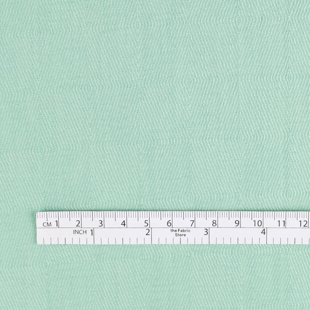 Herringbone Check Linen/Cotton - Mint