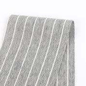 Poly / Cotton Herringbone Stripe - Granite