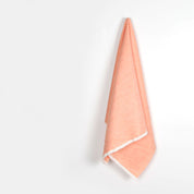 Herringbone Linen - Peach Sorbet