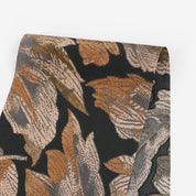 Autumn Leaves Poly Satin - Brown