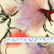 Big Honeysuckle 3D Embroidered Tulle - Yellow