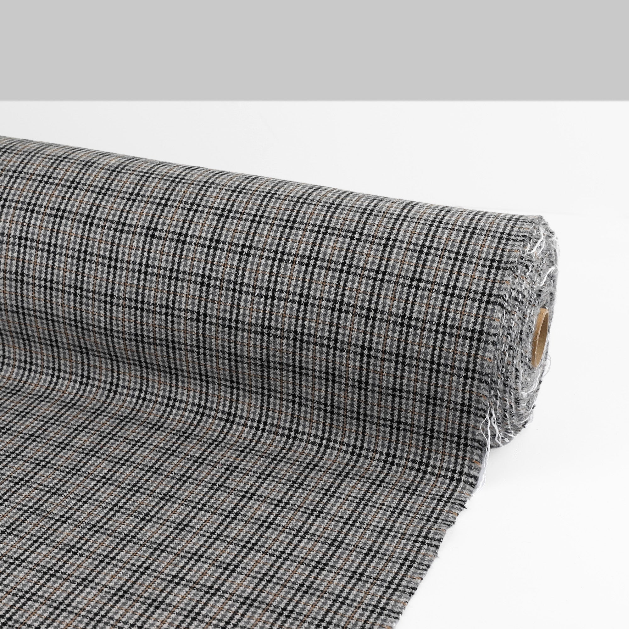 Houndstooth Wool Blend - Stone
