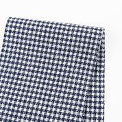 Houndstooth Cotton Suiting - Navy