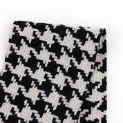 Houndstooth Wool / Poly Coating - Black / White