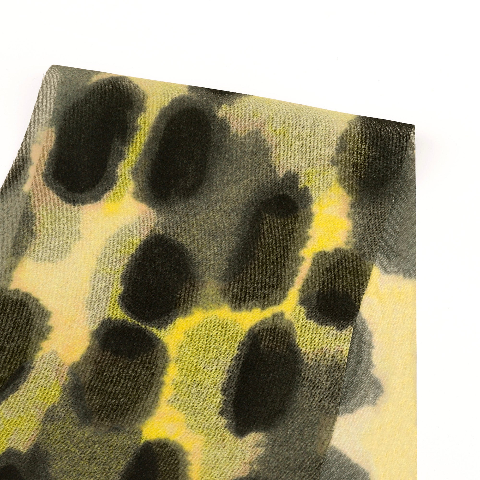 Ink Splotch Poly Georgette - Wasp – The Fabric Store NZ