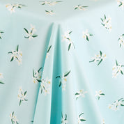 Jasmine Stretch Cotton - Aqua