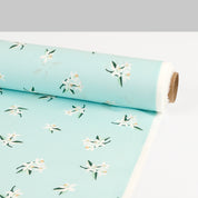 Jasmine Stretch Cotton - Aqua