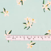 Jasmine Stretch Cotton - Aqua
