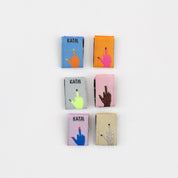 KATM Woven Labels - Middle Finger Mini Hands
