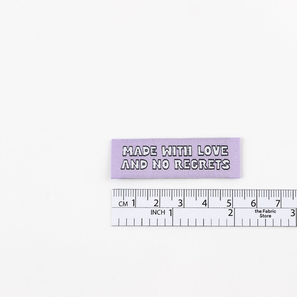 KATM Woven Labels - Made with Love and No Regrets