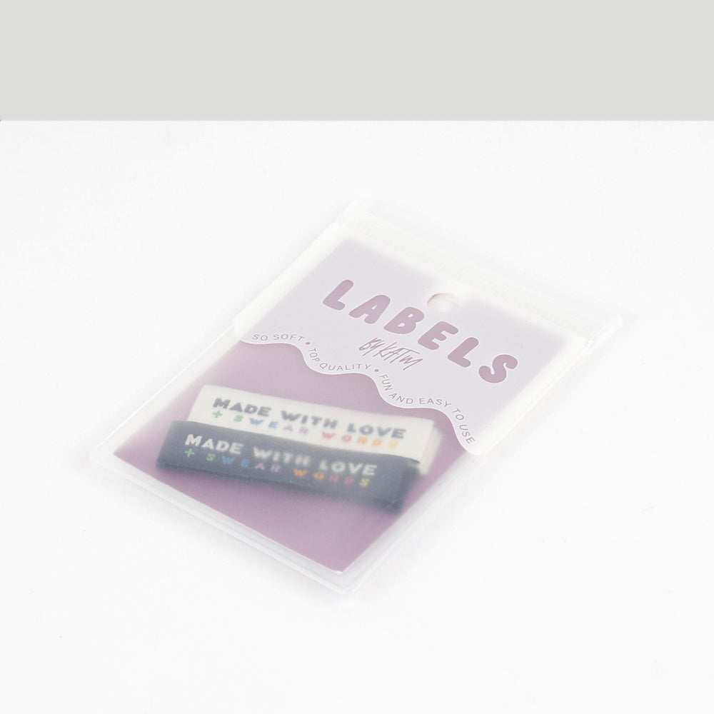 KATM Woven Labels - Made With Love & Swear Words – The Fabric Store NZ