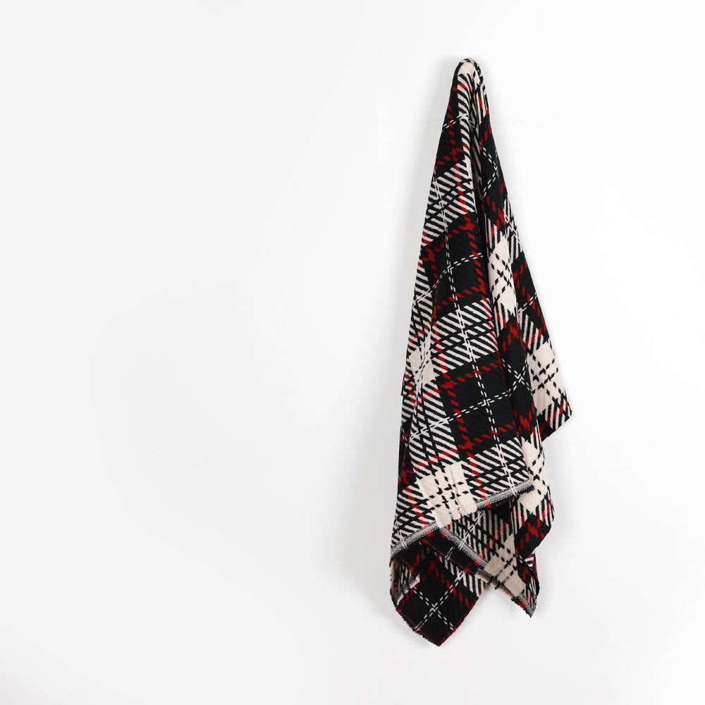 Jumbo Woven Check Wool - Black / Red