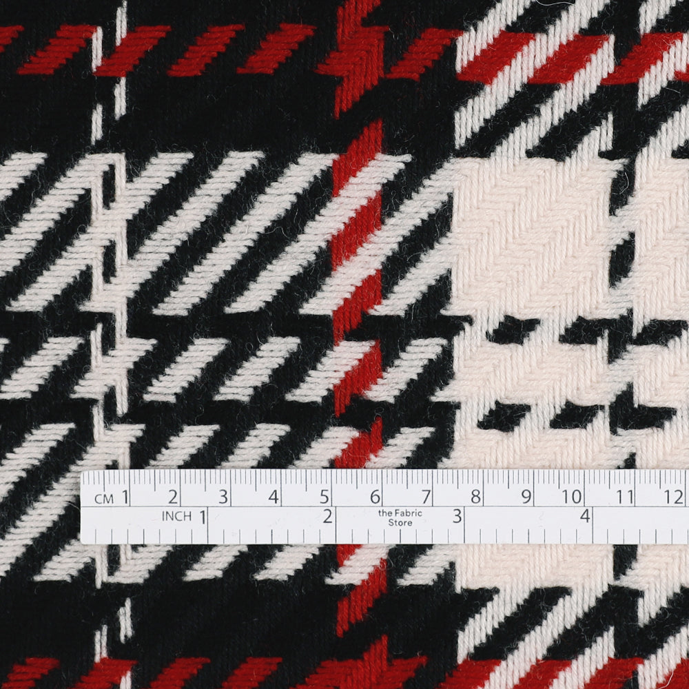 Jumbo Woven Check Wool - Black / Red