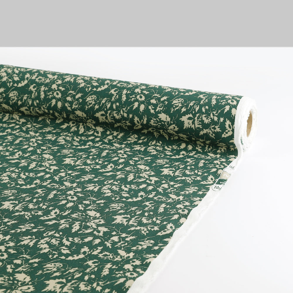 Rustling Oak Viscose Crepe - Viridian
