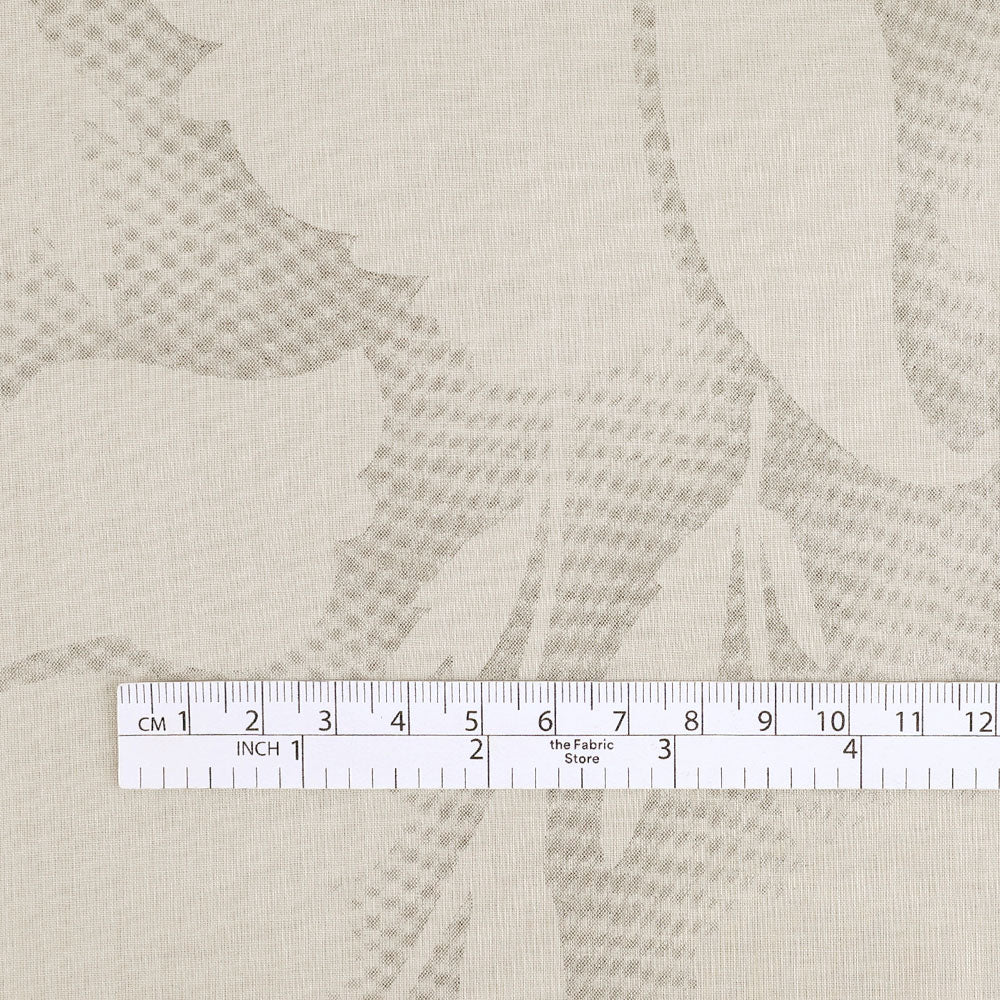 Silhouette Bloom Foiled Cotton - Sandstone