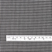 Tiny Gingham Cotton Shirting - Black