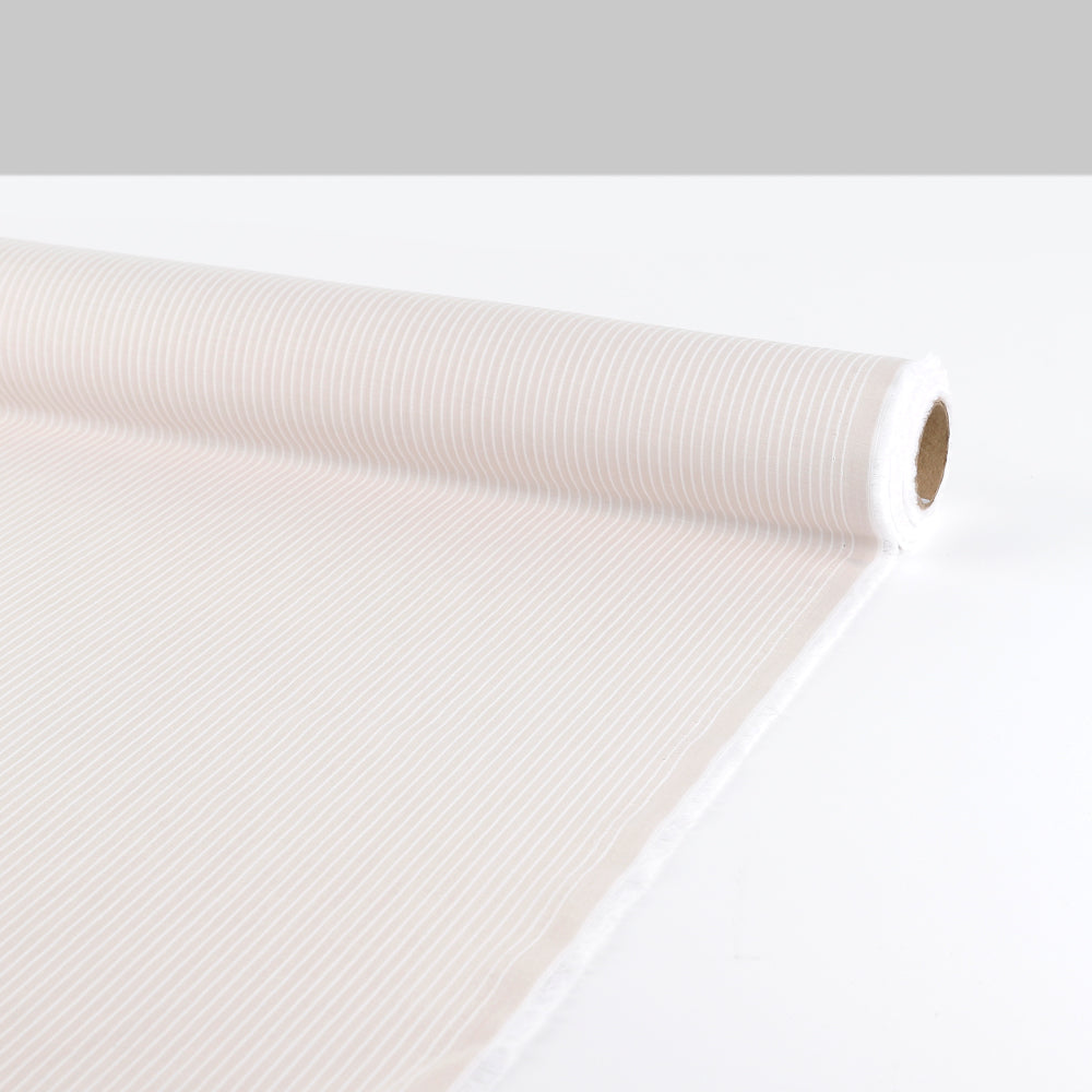 Lightweight Stripe Lyocell / Cotton - Ecru