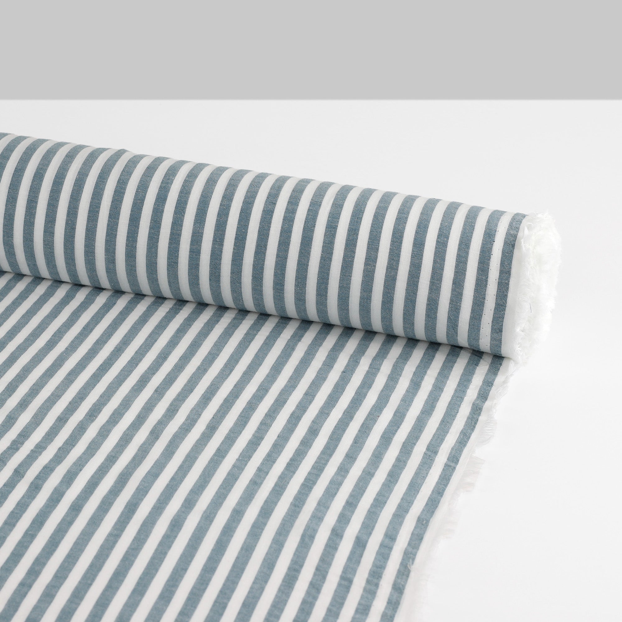 Summer Stripe Cotton/Rayon - Lagoon