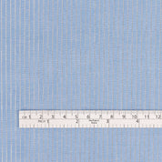 Silver Pinstripe Cotton Shirting - Blue
