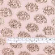 Metallic Paisley Motif Silk - Cherryblossom (remnant)