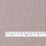 Small Stripe Stretch Cotton Shirting - Ganache