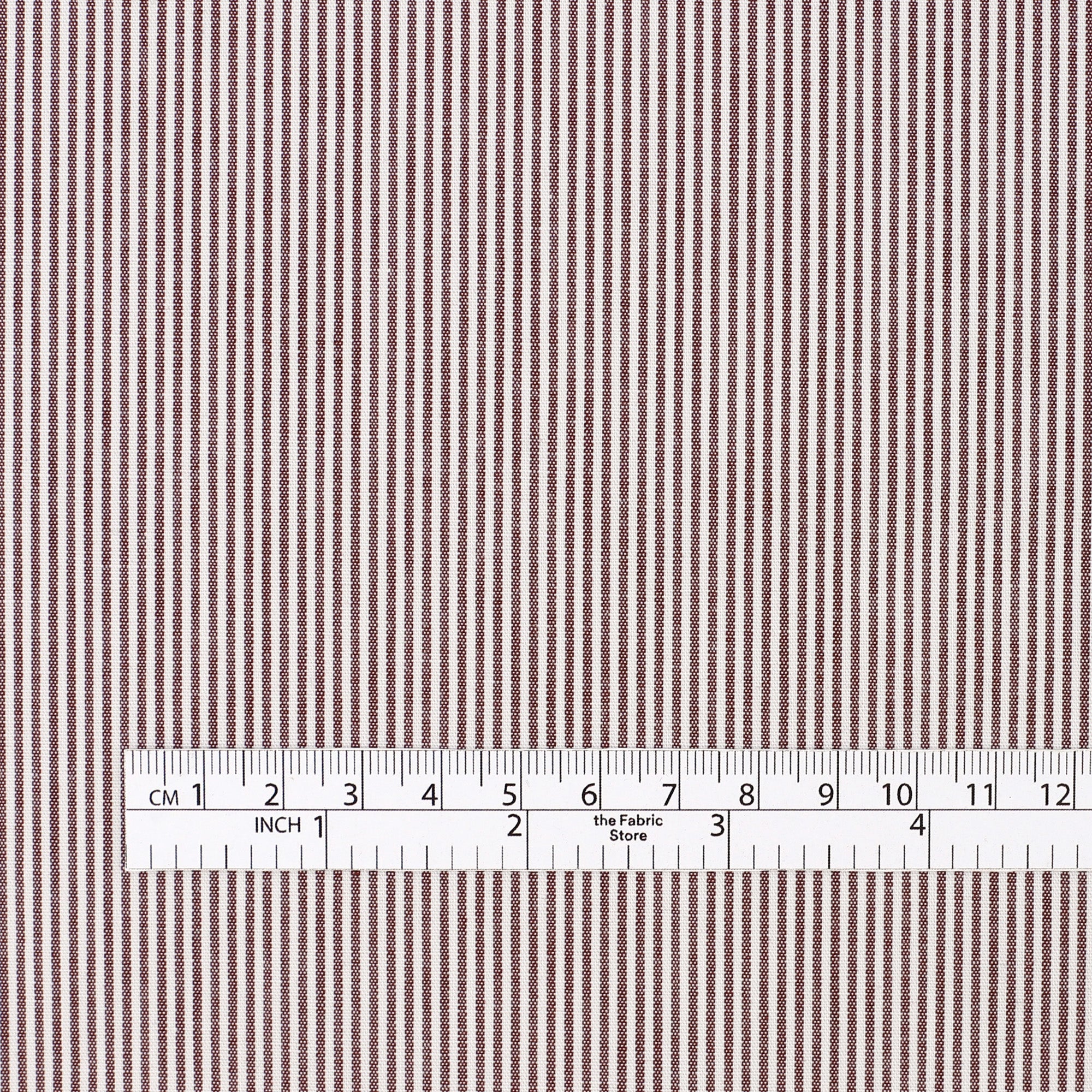 Small Stripe Stretch Cotton Shirting - Ganache