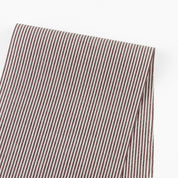 Small Stripe Stretch Cotton Shirting - Ganache