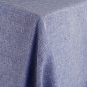 Midweight Cotton/Linen Chambray Twill - Bright Indigo