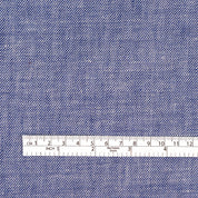 Midweight Cotton/Linen Chambray Twill - Bright Indigo