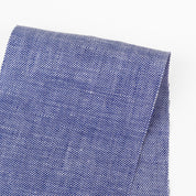 Midweight Cotton/Linen Chambray Twill - Bright Indigo