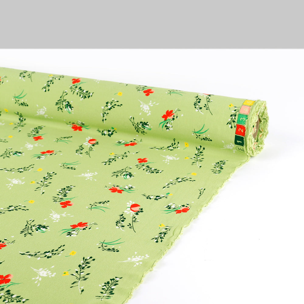Fallen Sprigs Viscose / Ecovero Crepe - Apple