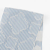 Striped Cotton/Poly Tile Fil Coupe - Blue