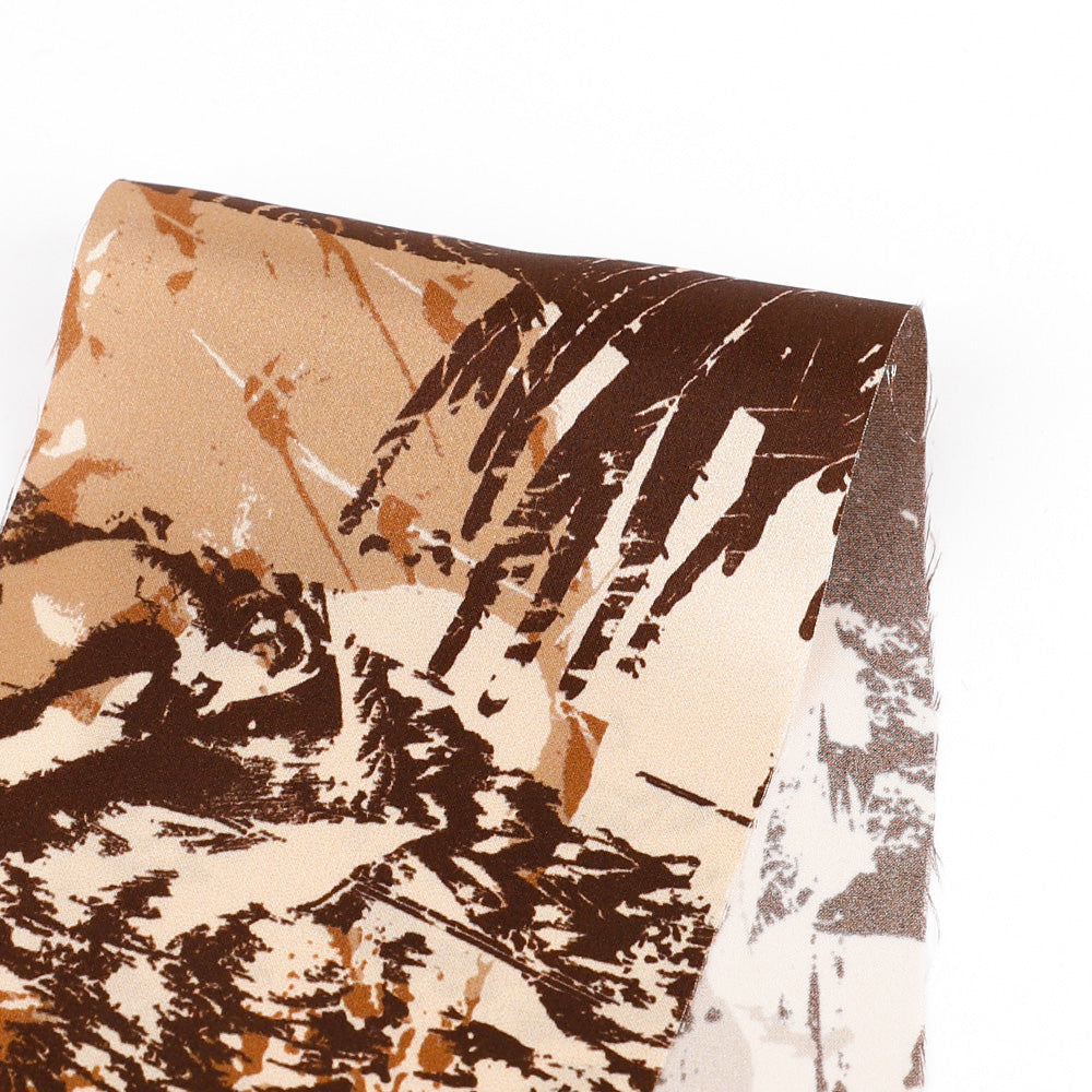Mus Texture Museum Textures Silk Satin - Brown – The Fabric Store NZ