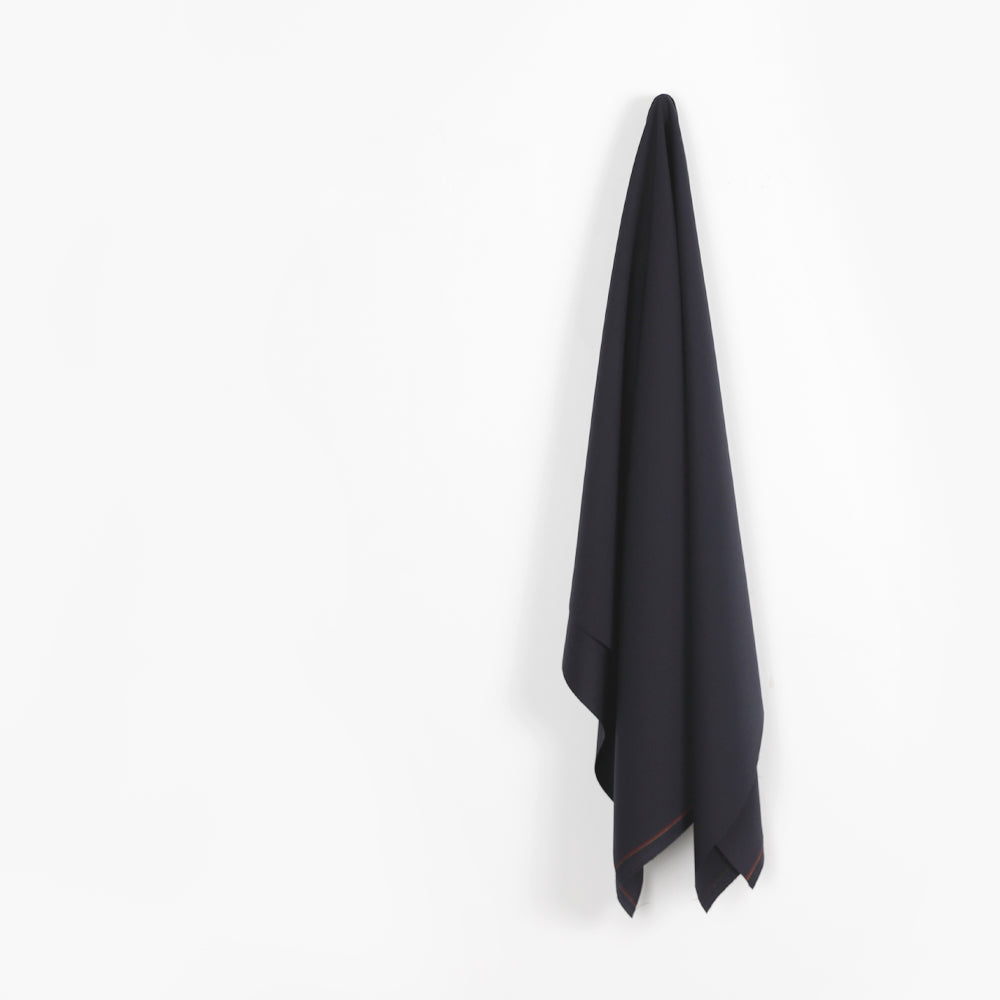 Sateen Wool / Poly Suiting - Dark Navy
