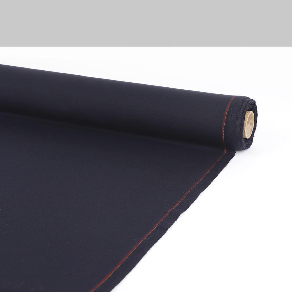 Sateen Wool / Poly Suiting - Dark Navy